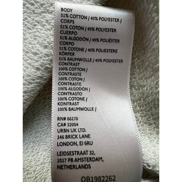 FREE PEOPLE WOMENS SIZE LARGE CAMDEN HENLEY SLOUCHY SWEATSHIRT IVORY NEW - Picture 14 of 15